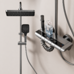 Gray Square Concealed Hand Shower Set