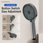High-Pressure Gunmetal Hand Shower