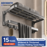 Gunmetal Aluminum Alloy Towel Shelf