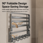 Gunmetal Aluminum Alloy Towel Shelf - Image 3