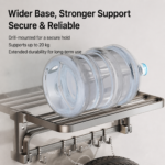 Gunmetal Aluminum Alloy Towel Shelf - Image 4