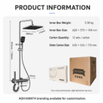 Digital Thermostatic Aluminum Alloy Shower System - Image 4