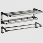 Gunmetal Aluminum Alloy Towel Shelf - Image 5