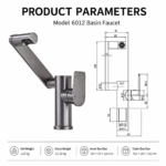 360° Anti-Splash Mechanical Arm Mixer Faucet - Image 4
