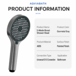 High-Pressure Gunmetal Hand Shower - Image 3