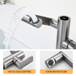 Space Aluminum Digital Swivel Mixer Faucet - Image 2