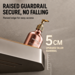 Wall-Mounted Aluminum Alloy Corner Shower Basket - Image 2