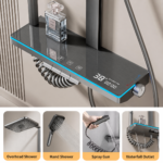 4151 Square Rain & Hand Shower Set - Image 2