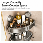 Luxury Suction Cup Corner Shower Basket - Image 3