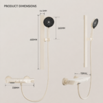 Cream White Shower Mixer Set - Image 3