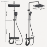 Digital LED Thermostatic High-Pressure Shower System - Image 3