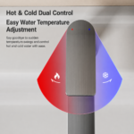 Gunmetal Hot & Cold Single-Hole Basin Faucet - Image 2