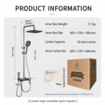 High-Pressure Bathroom Shower Set - Image 3