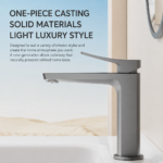 Gunmetal Hot & Cold Countertop Basin Faucet - Image 4