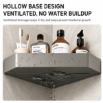 Wall-Mounted Aluminum Alloy Corner Shower Basket - Image 4