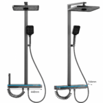 4151 Square Rain & Hand Shower Set - Image 4