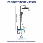 Piano-Key Gunmetal Digital Shower Set - Image 5