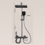 Gray Square Concealed Hand Shower Set - Image 5