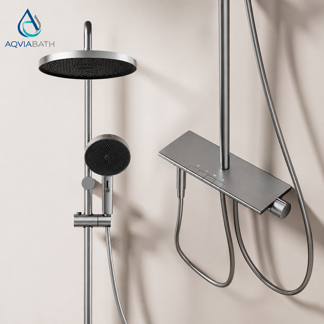 Aqvia Bath premium 4-mode gunmetal shower set