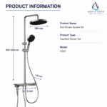 Premium 4-Mode Gunmetal Shower Set - Image 4